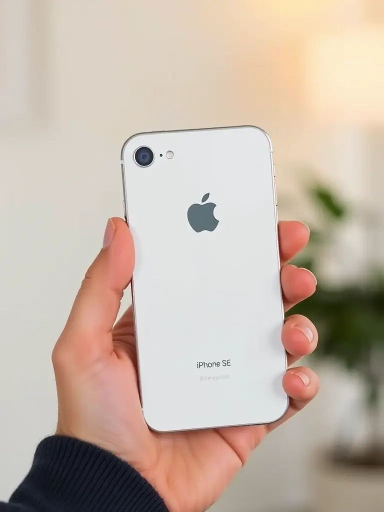 A detailed shot of an iPhone SE (3rd generation), emphasizing its compact design and powerful A15 Bionic chip, available for wholesale across Europe.