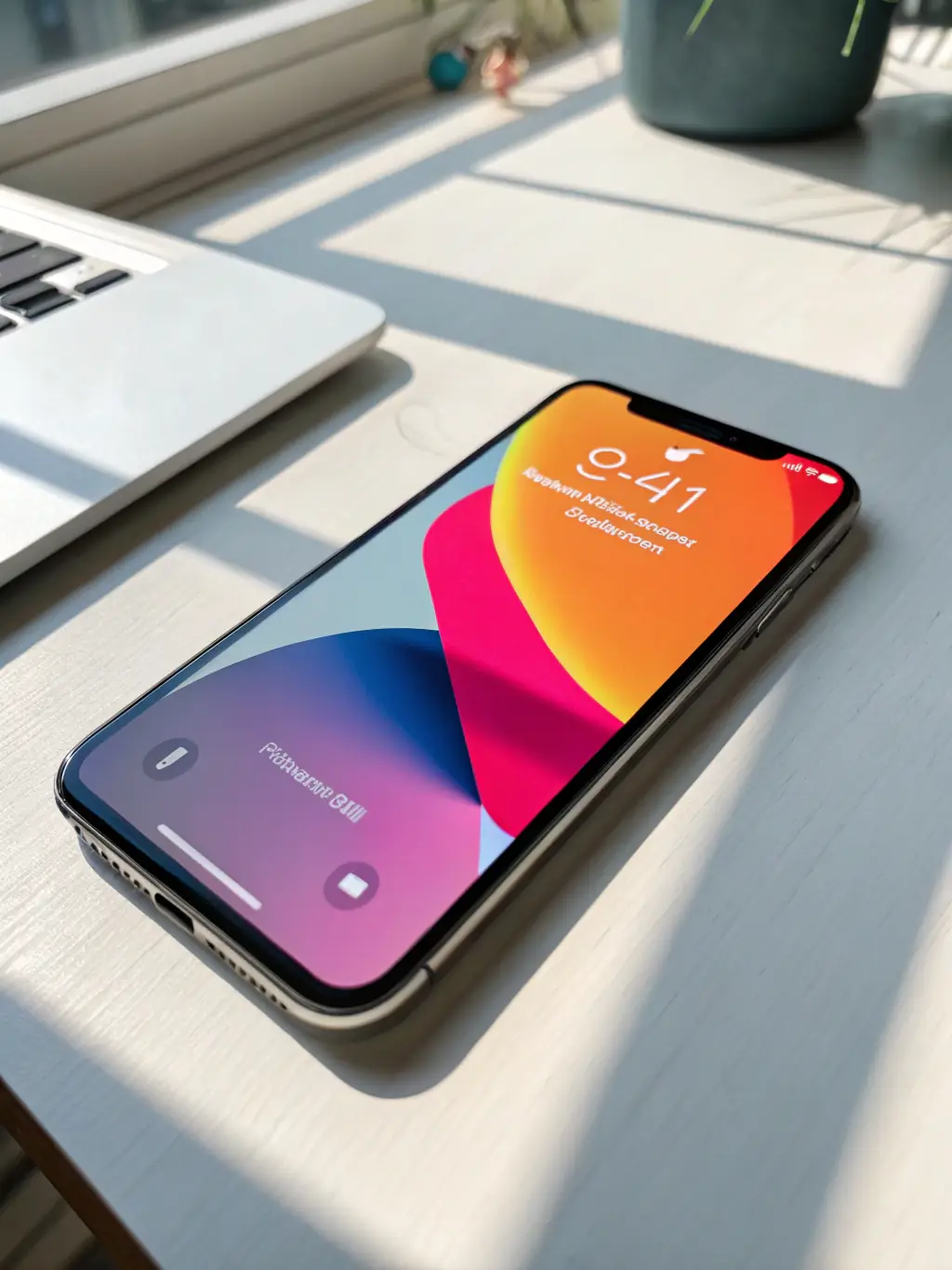 A detailed image of the iPhone 11, highlighting its camera system and overall design. The phone is shown with a screen protector applied, emphasizing its protection and care.